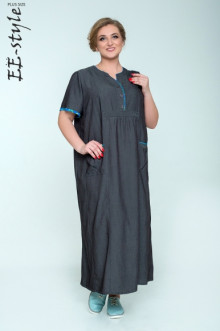 Платье "Её-стиль" 2029 ЕЁ-стиль (Чёрный джинс)
