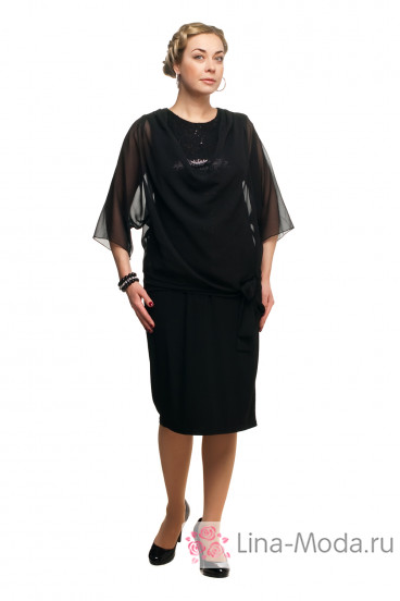 Платье "Олси" 1705025/4 ОЛСИ (Черный)