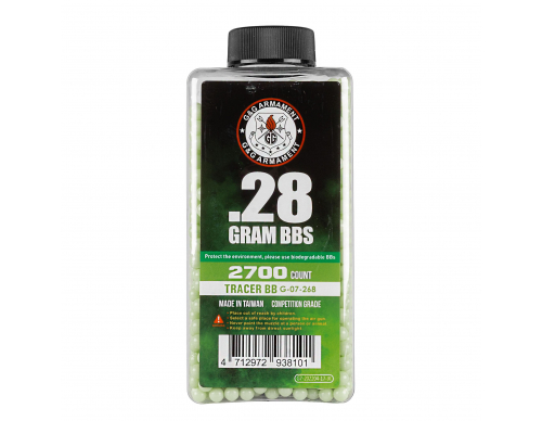 Шары G&G 0,28 трассер зеленый (2700 шт.,банка)
